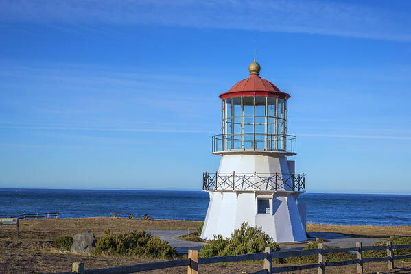 Lighthouse Art Print featuring the photograph Mendocino Ligthhouse by Joseph S Giacalone