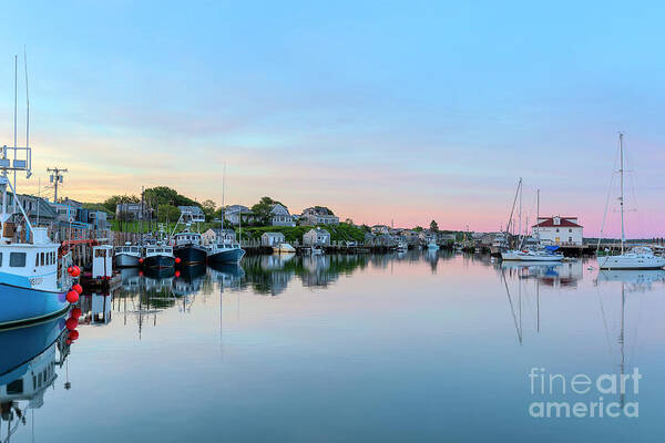 Clarence Holmes Art Print featuring the photograph Menemsha Basin Morning Twilight V by Clarence Holmes
