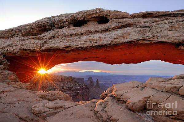 Utah Art Print featuring the photograph Mesa Arch Sunrise by Tom Schwabel