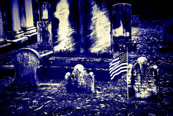 Cemetery Art Print featuring the photograph Midnight in the Land of the Dead by Paul W Faust - Impressions of Light