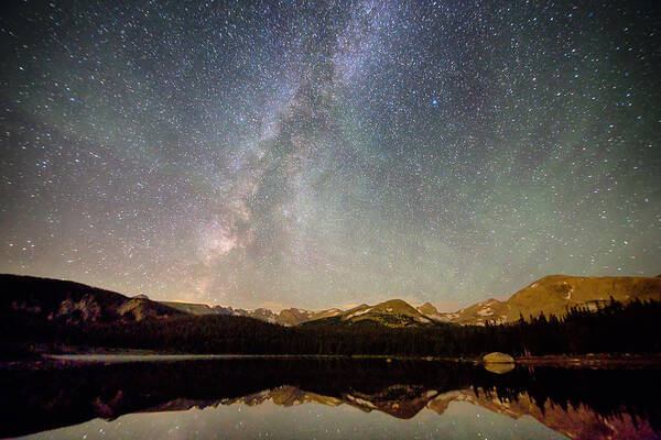Milky Way Art Print featuring the photograph Milky Way Over The Colorado Indian Peaks by James BO Insogna