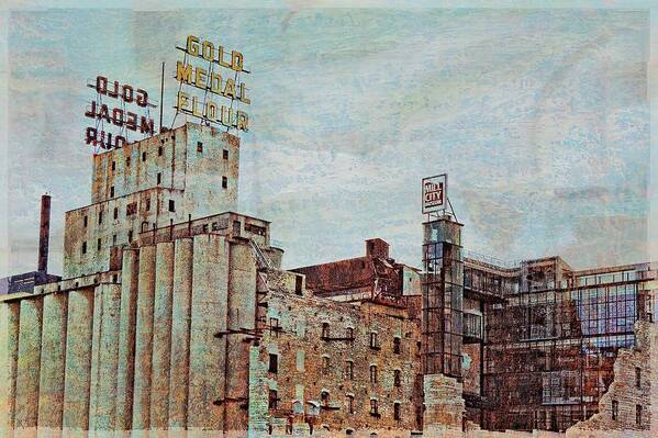 Mols. Art Print featuring the digital art Mill District Minneapolis by Susan Stone