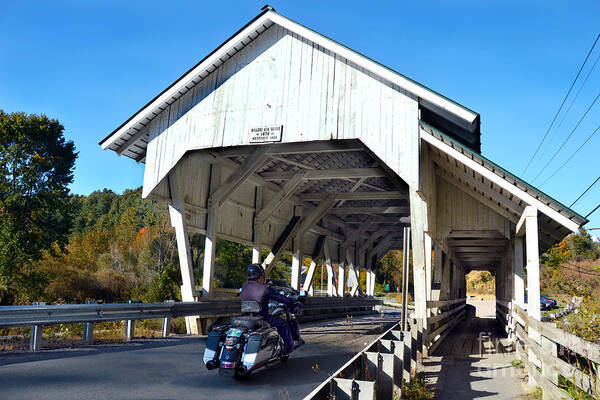 Miller's Run Art Print featuring the photograph Millers Run Covered Bridge by Catherine Sherman