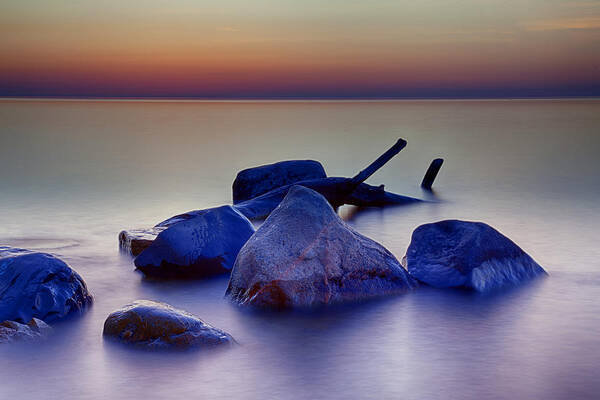 Wisconsin Art Print featuring the photograph Milwaukee Rocks by CA Johnson