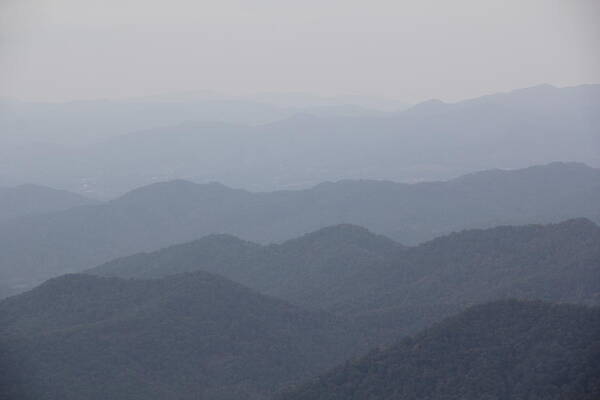  Misty Mountains Art Print featuring the photograph Misty Mountains by Allen Nice-Webb