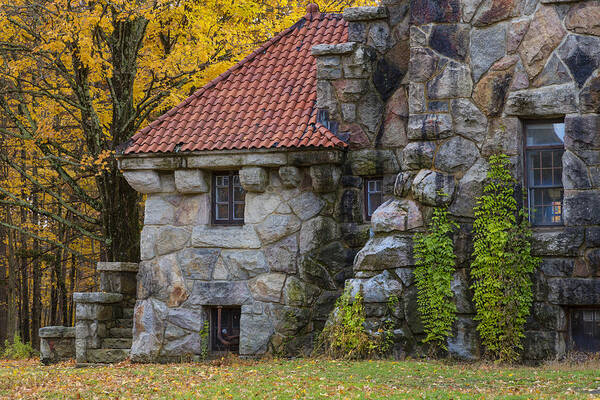 Autumn Art Print featuring the photograph Mohonk Gatehouse by Susan Candelario