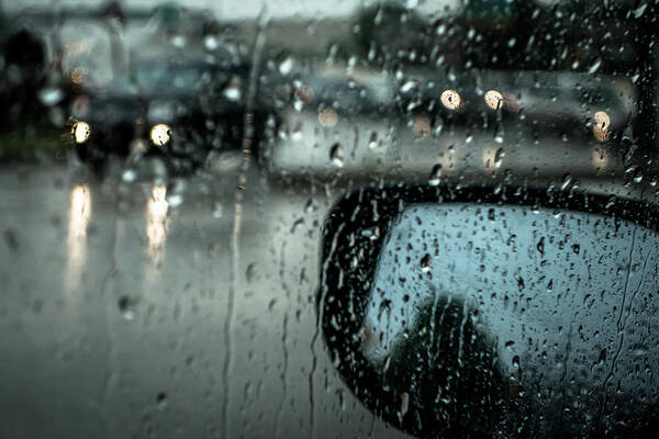 Rainy Drive Art Print featuring the photograph Moisture by David Sutton