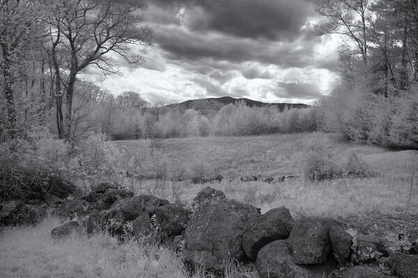 Dublin New Hampshire Art Print featuring the photograph Monadnock In Black And White by Tom Singleton