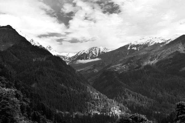 Mountains Art Print featuring the photograph Monochrome heights by Sumit Mehndiratta