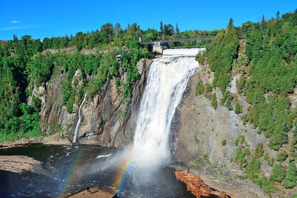 Quebec Art Print featuring the photograph Montmorency Falls by Songquan Deng