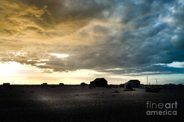Beach Art Print featuring the photograph Moody Sky, Dungeness Beach by Perry Rodriguez