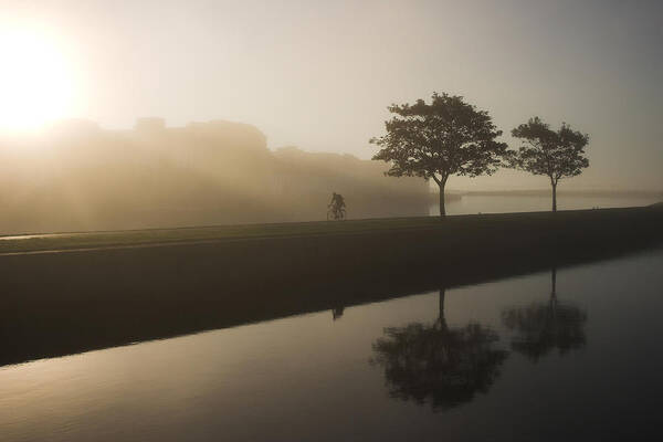 Ireland Art Print featuring the photograph Morning cycle Galway Ireland by Pierre Leclerc Photography