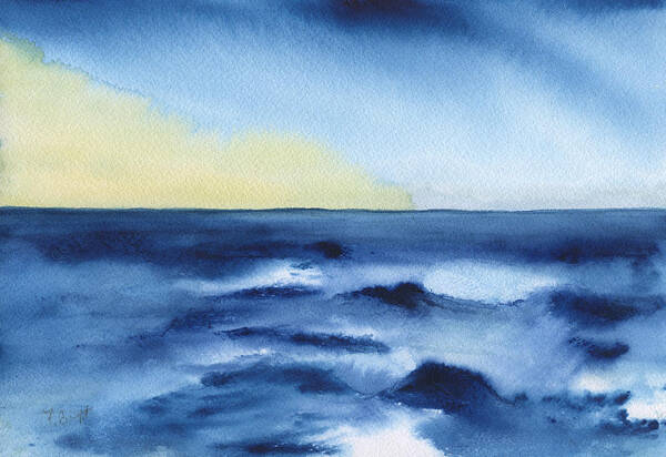 Morning Sea Art Print featuring the painting Morning Sea by Frank Bright