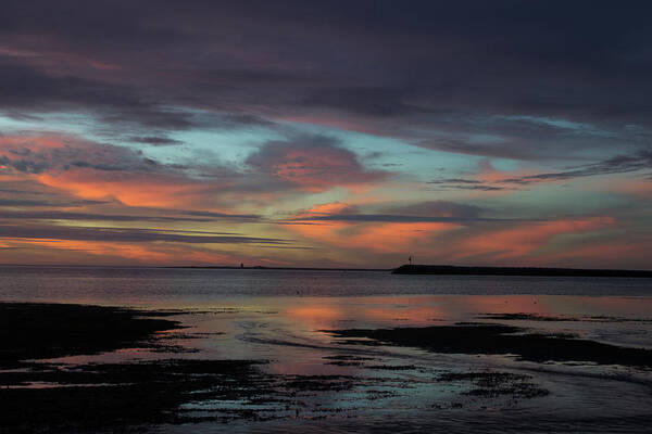 Provincetown Art Print featuring the photograph Morning SkyBlue Pink by Ellen Koplow