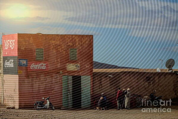 Morocco Art Print featuring the photograph Morocco Back Roads Pit Stop Beams by Chuck Kuhn