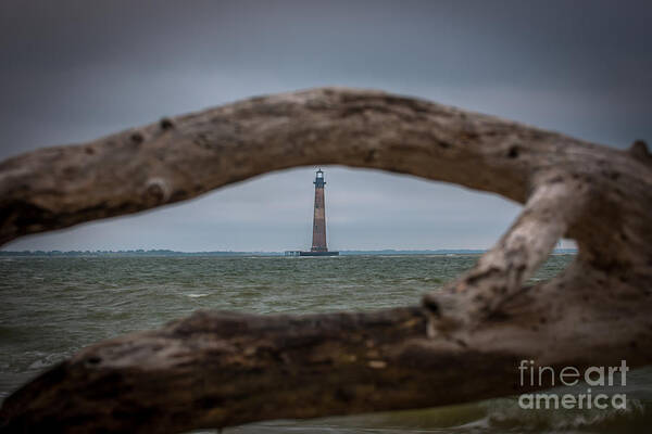 Morris Island Lighthouse Art Print featuring the photograph Morris Island Light by Dale Powell