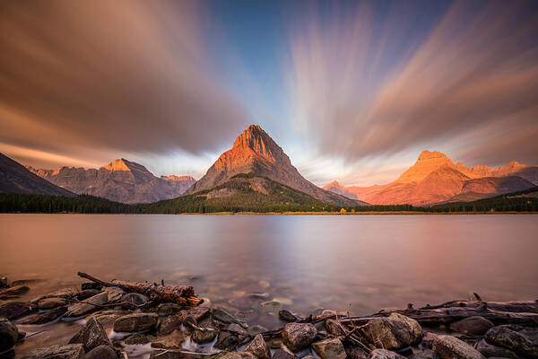 Grinnell Art Print featuring the photograph Mount Grinnell Sunrise by Pierre Leclerc Photography