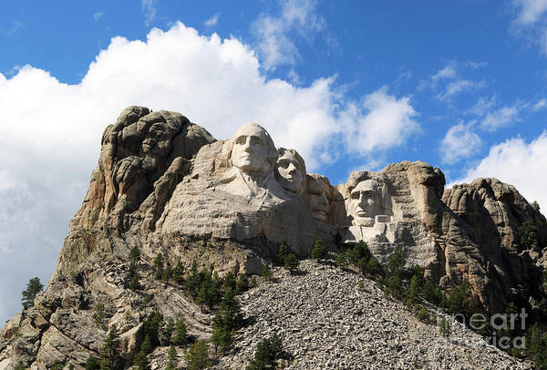 Mount Rushmore Art Print featuring the photograph Mount Rushmore 8850 8851 Panorama1 by Jack Schultz