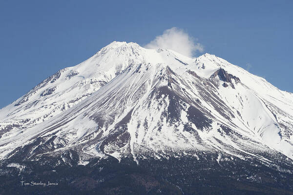 Mount Shasta California Art Print featuring the digital art Mount Shasta California by Tom Janca