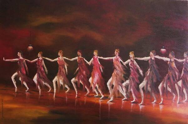 Dance Art Print featuring the painting Movement and Music by John Williams