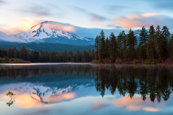 Landscape Art Print featuring the photograph Mt Lassen at Sunrise by Jonathan Nguyen