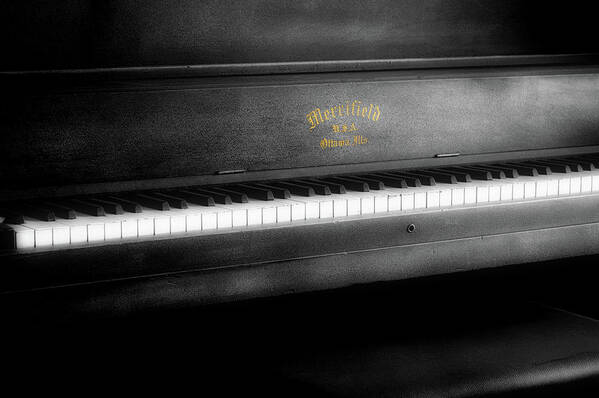 Keyboard Art Print featuring the mixed media Music Merrifield Vintage Piano by Thomas Woolworth