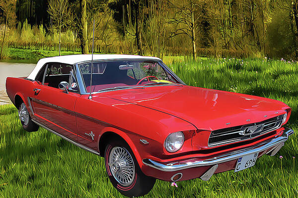 Mustang Art Print featuring the painting Mustang by Harry Warrick