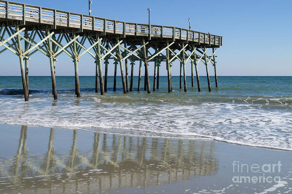 Beach Art Print featuring the photograph Myrtle Beach Pier by MM Anderson
