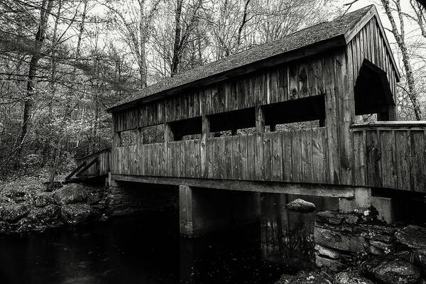 Bridge Art Print featuring the photograph New England Covered Bridge by Kyle Lee