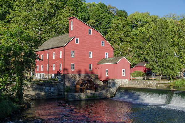 New Art Print featuring the photograph New Jersey - Red Mill in Clinton by Bill Cannon