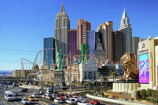 Las Vegas Art Print featuring the photograph New York, New York by Tatiana Travelways