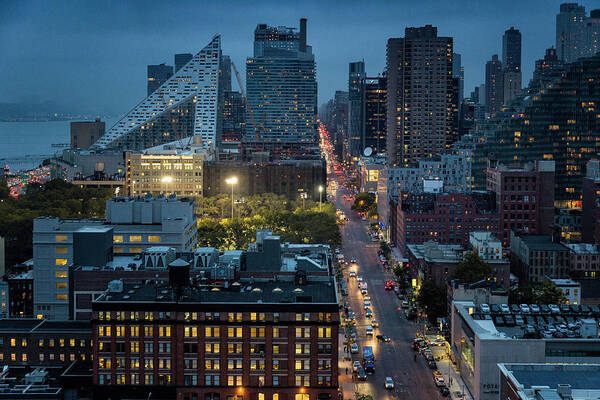 New York City Art Print featuring the photograph New York at Night by Fran Gallogly