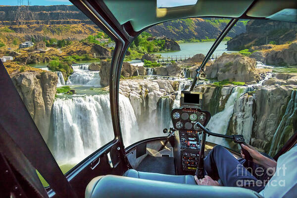 Niagara Falls Art Print featuring the photograph Niagara Falls Helicopter by Benny Marty