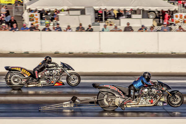 2017 Art Print featuring the photograph Nitro Harleys by Darrell Foster