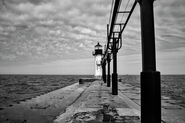 St. Joseph Art Print featuring the photograph North Pier by Tammy Chesney