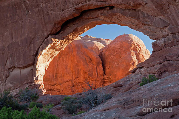 Arches National Park Art Print featuring the photograph North Window Arch by Fred Stearns
