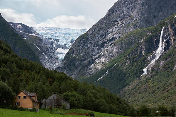 Jostedalsbreen Norway Art Print featuring the photograph Norway Glacier Jostedalsbreen by Andy Myatt