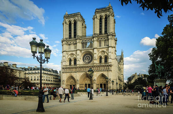 Architecture Art Print featuring the photograph Notre Dame Cathedral by Paul Warburton