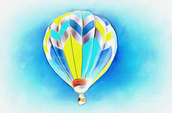 Hot Air Balloon Art Print featuring the digital art Nowhere Destination by Krissy Katsimbras