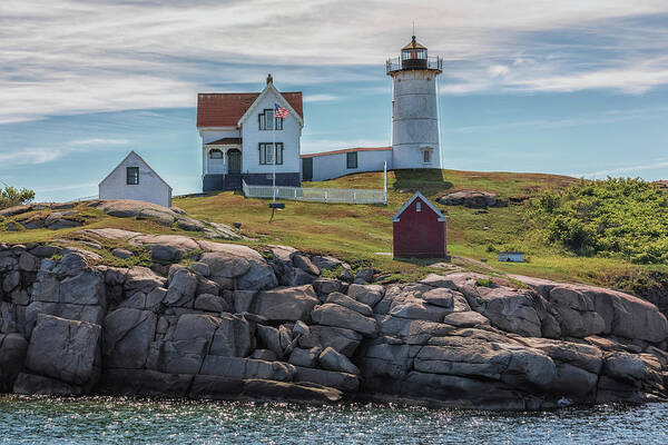 Nubble Lighthouse Art Print featuring the photograph Nubble Lighthouse by Brian MacLean