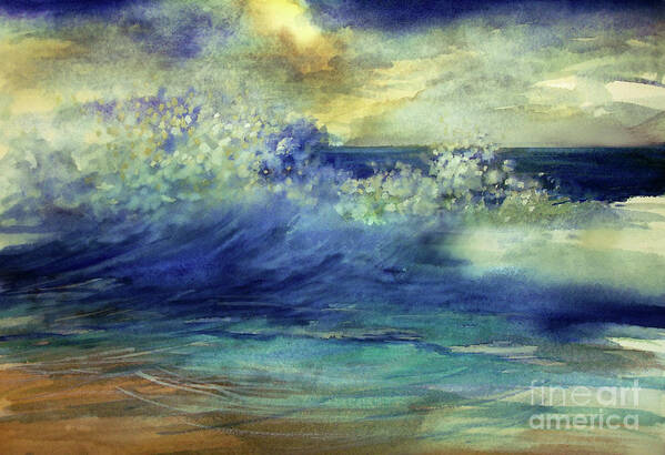 Ocean Art Print featuring the painting Ocean by Allison Ashton