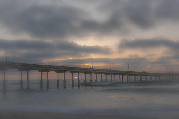 Ocean Beach Art Print featuring the photograph Ocean Beach Pier San Diego Ca by Bruce Pritchett