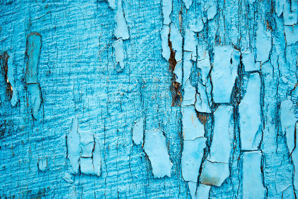 Abstract Art Print featuring the photograph Old Blue Wood by John Williams