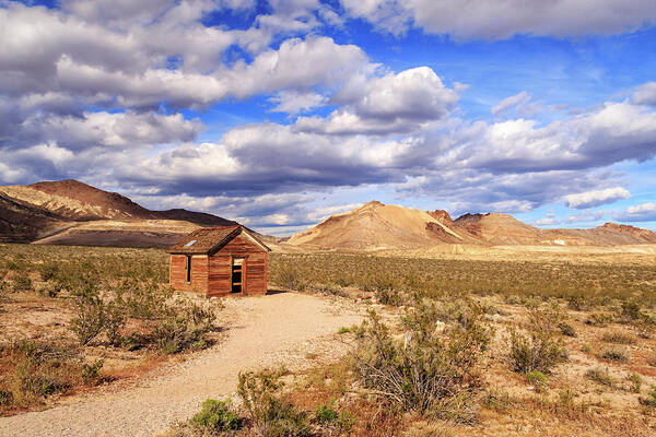 Cabin Art Print featuring the photograph Old Cabin At Rhyolite by James Eddy