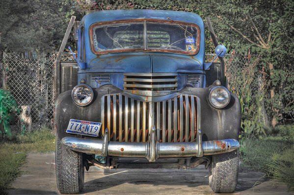 Old Art Print featuring the photograph Old Chevy Truck by Savannah Gibbs