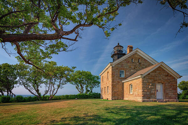 Old Field Point Lighthouse Art Print featuring the photograph Old Field Point by Rick Berk