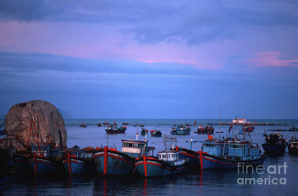 Old Port Art Print featuring the photograph Old Port of Nha Trang in Vietnam by Silva Wischeropp