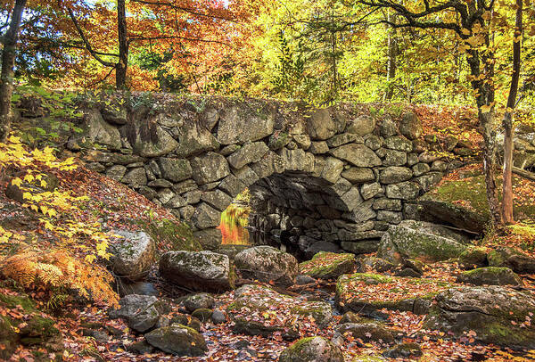 New Hampshire Art Print featuring the photograph Old Stone Bridge by Gordon Ripley