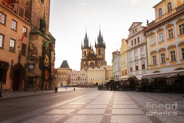 Prague Art Print featuring the photograph Old Town Square of Prague by Anastasy Yarmolovich