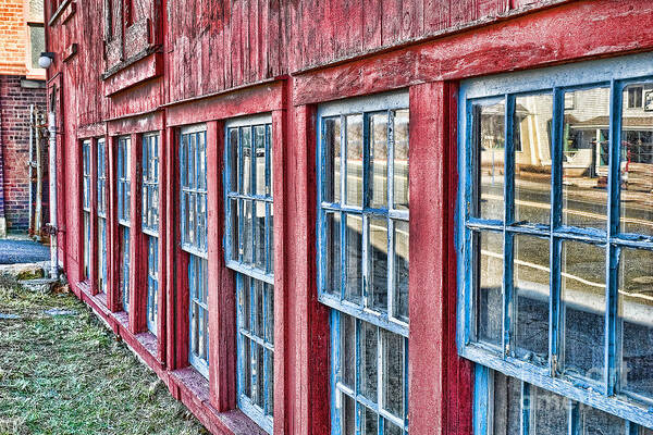 Collinsville Ct Art Print featuring the photograph Old Windows by Edward Sobuta